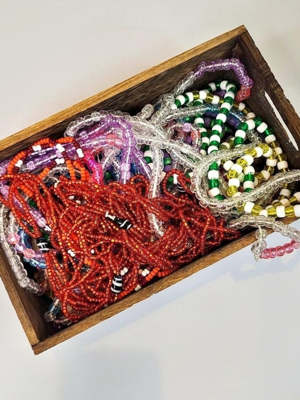 Box of Beads Multi-Colored Bundle of Elastic Waistbeads